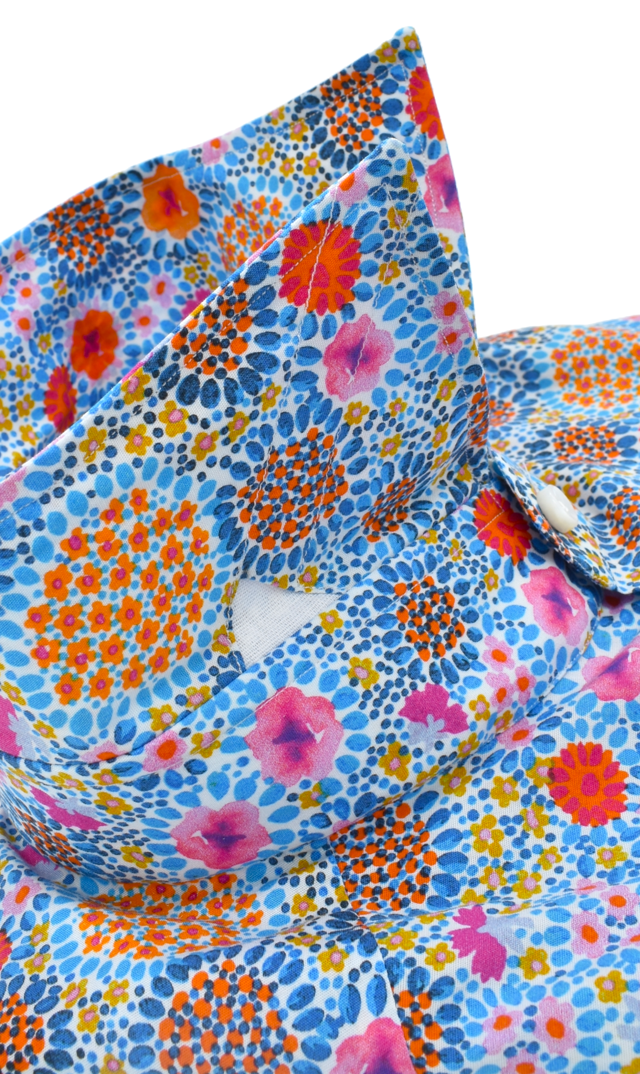 Shirt Handmade in Italy Slim Fit Flowers