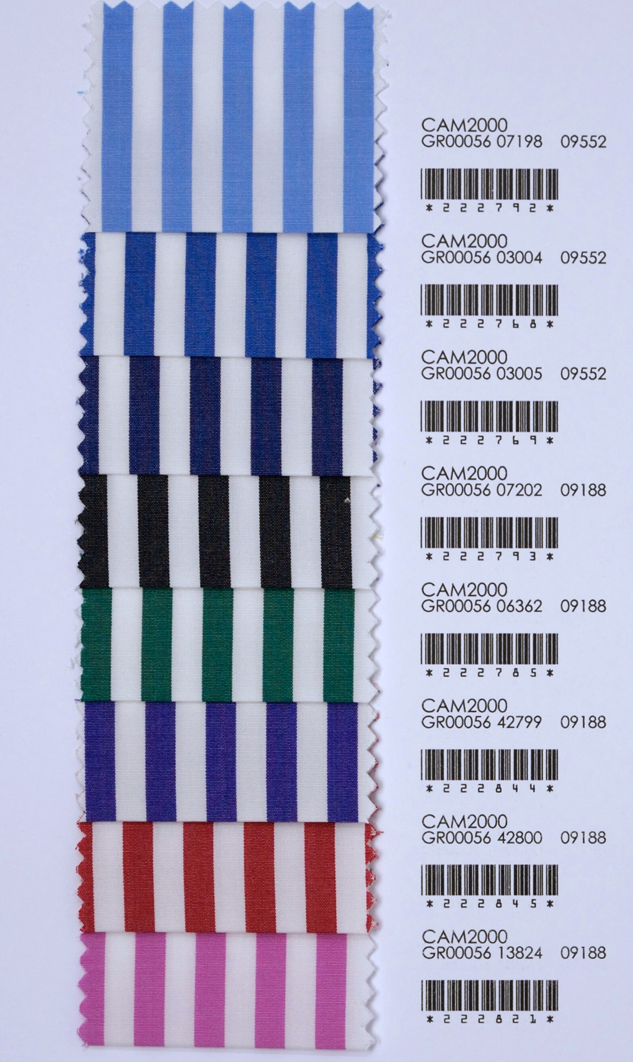 100/2 Vollzwirn Popeline 100% Baumwolle Handgemacht in Italien - Gestreift