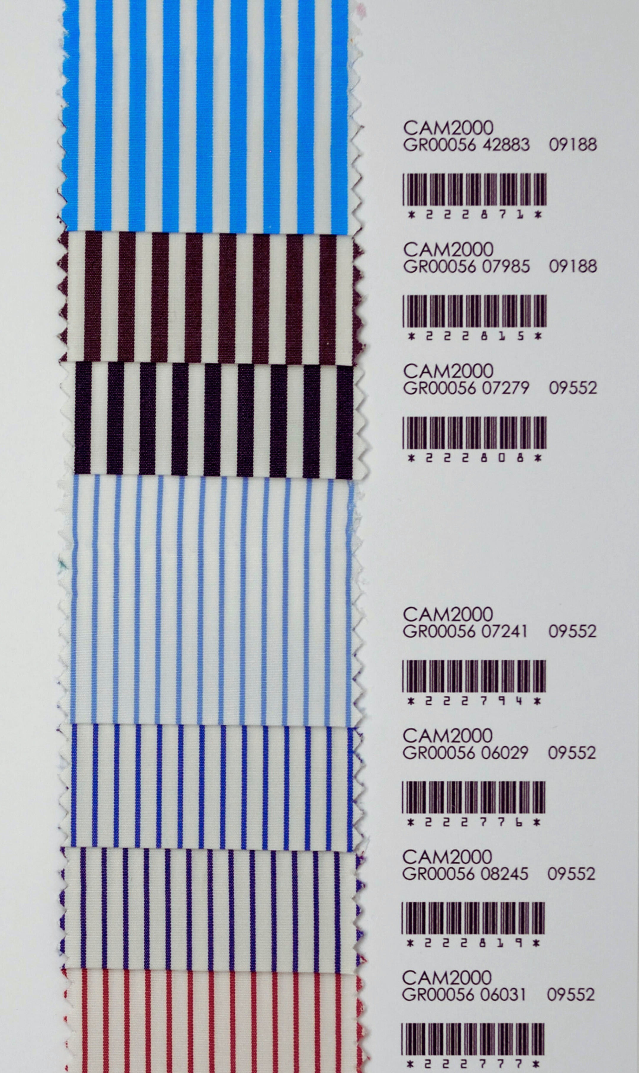 100/2 Vollzwirn Popeline 100% Baumwolle Handgemacht in Italien - Gestreift