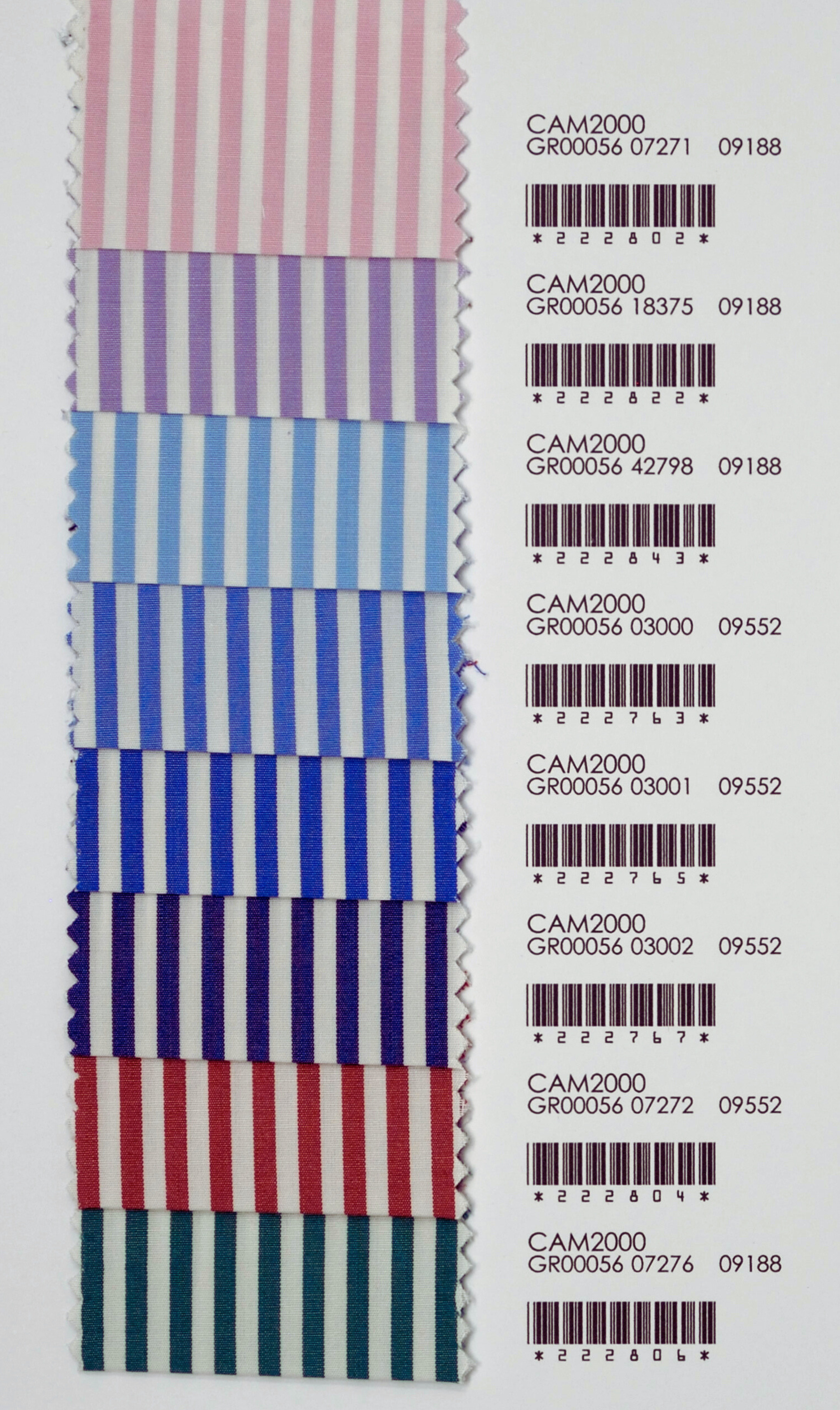100/2 Vollzwirn Popeline 100% Baumwolle Handgemacht in Italien - Gestreift