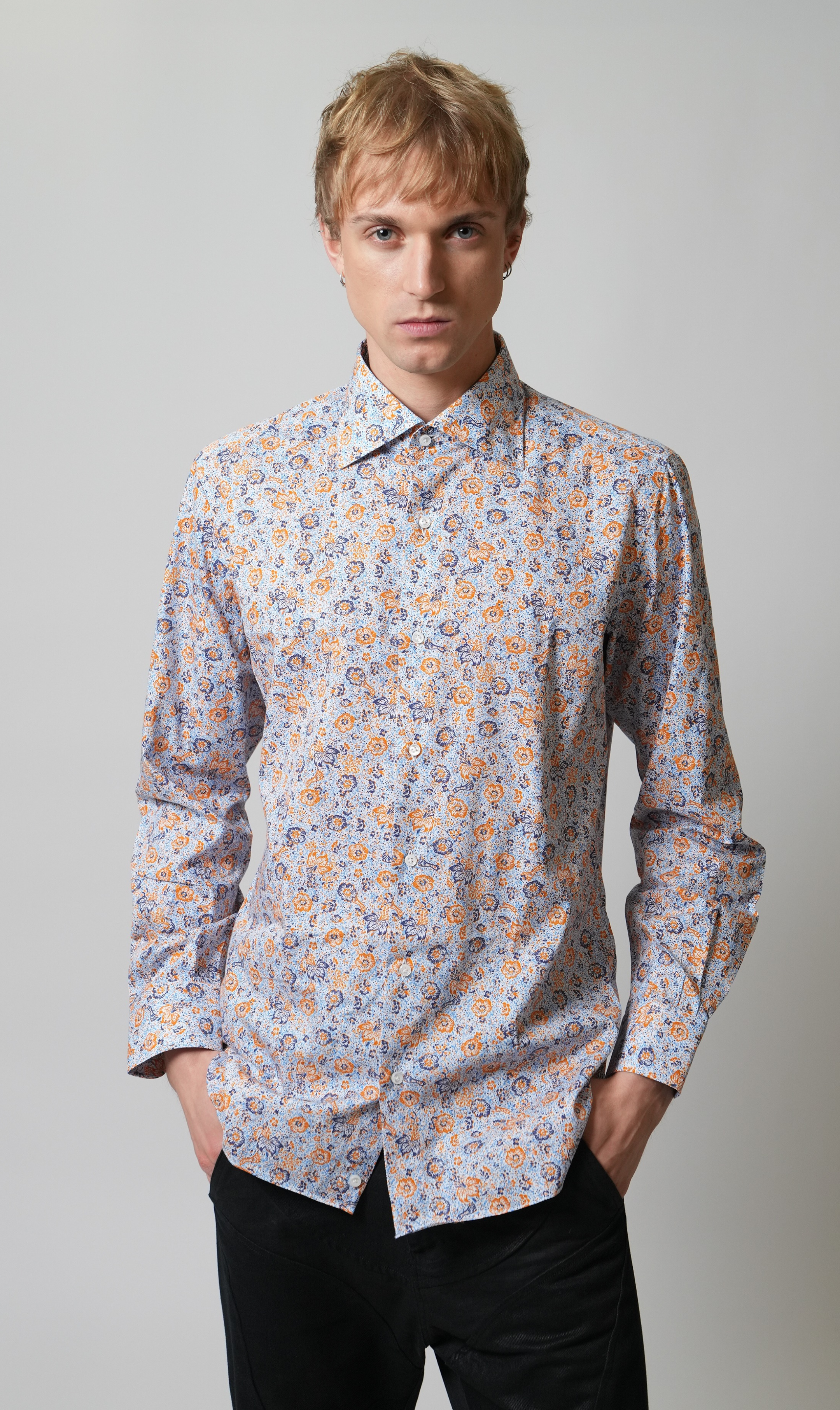 Shirt Handmade in Italy Slim Fit Floral