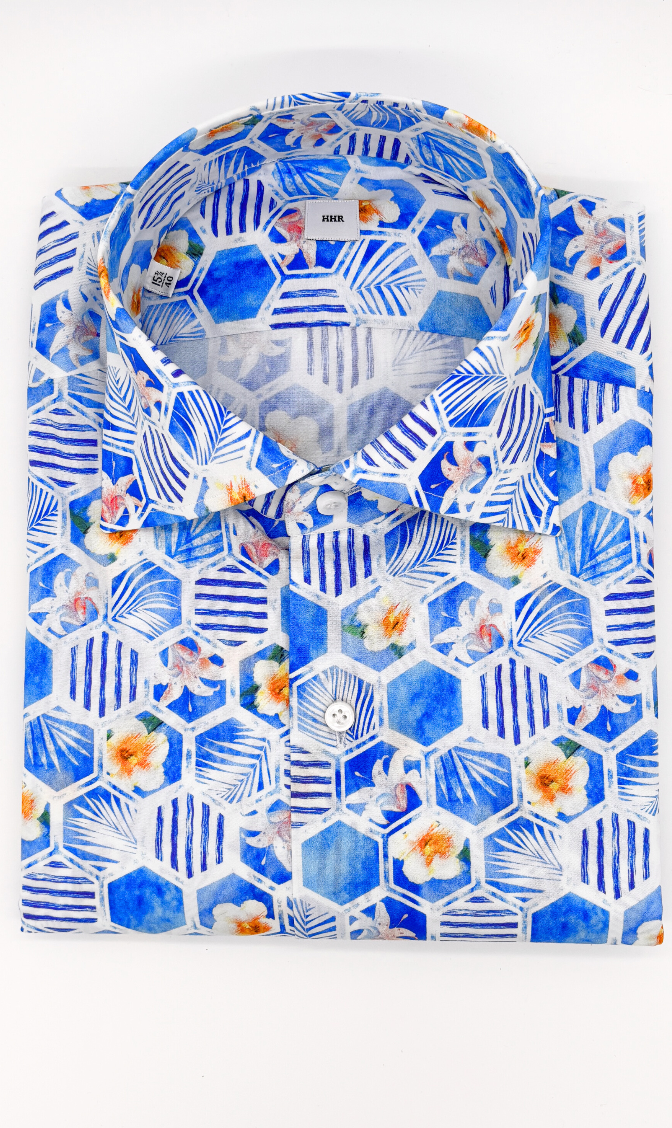 Shirt Handmade in Italy Slim Fit Flowers
