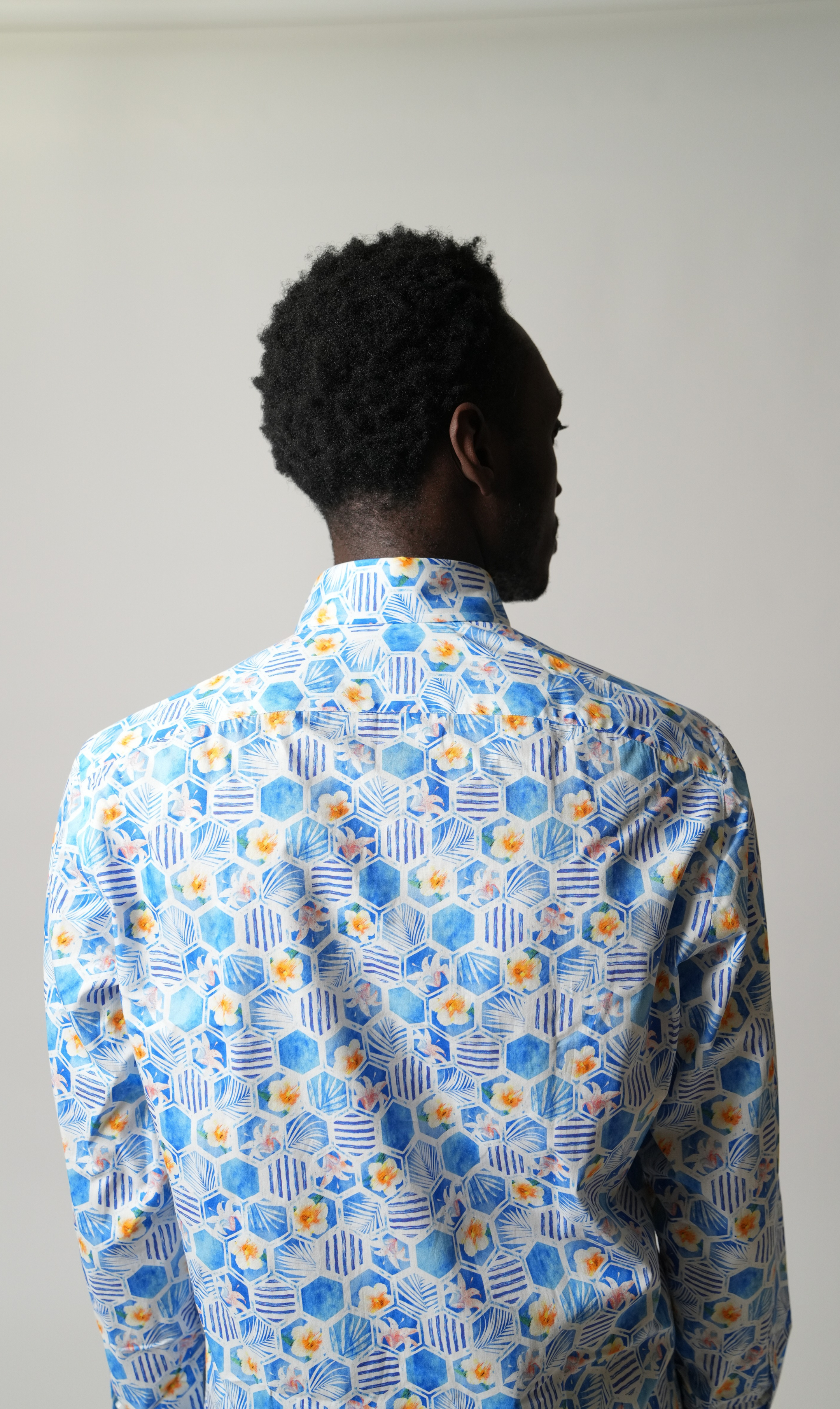 Hemd Handgemacht in Italien Slim Fit Blumen