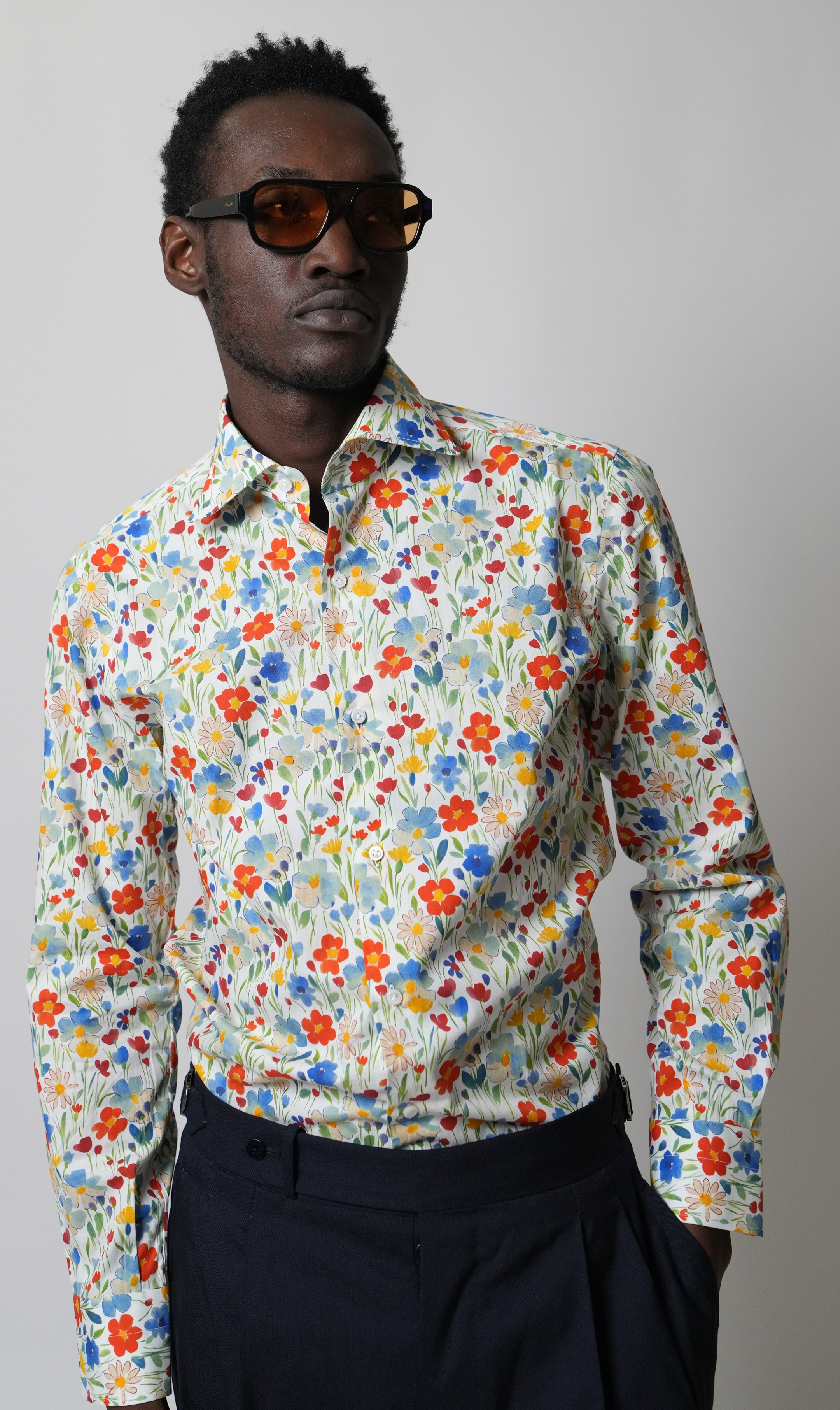 Shirt Handmade in Italy Slim Fit Floral
