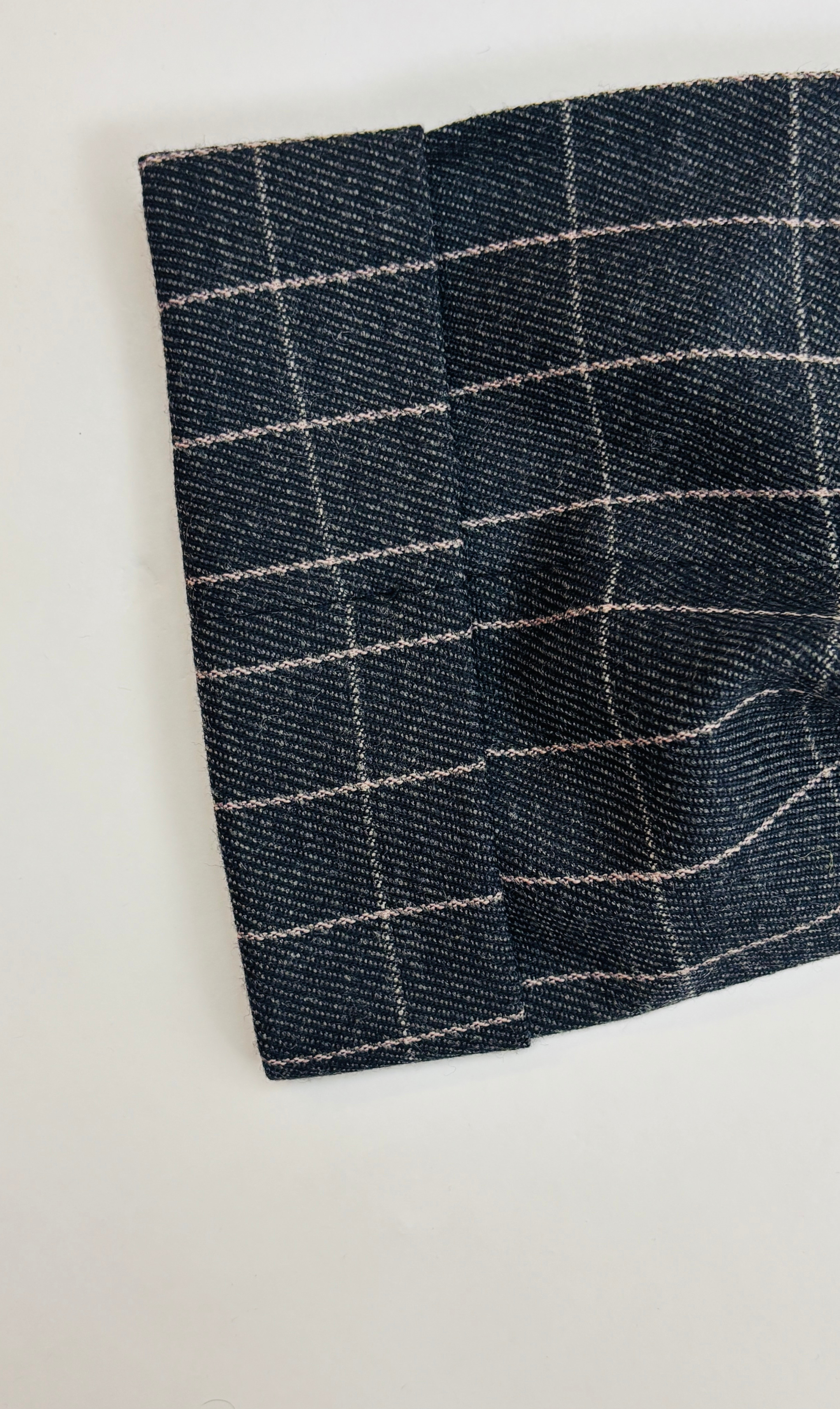 Baggy Pants Handmade in Italy Wool Jogger Grey Checked