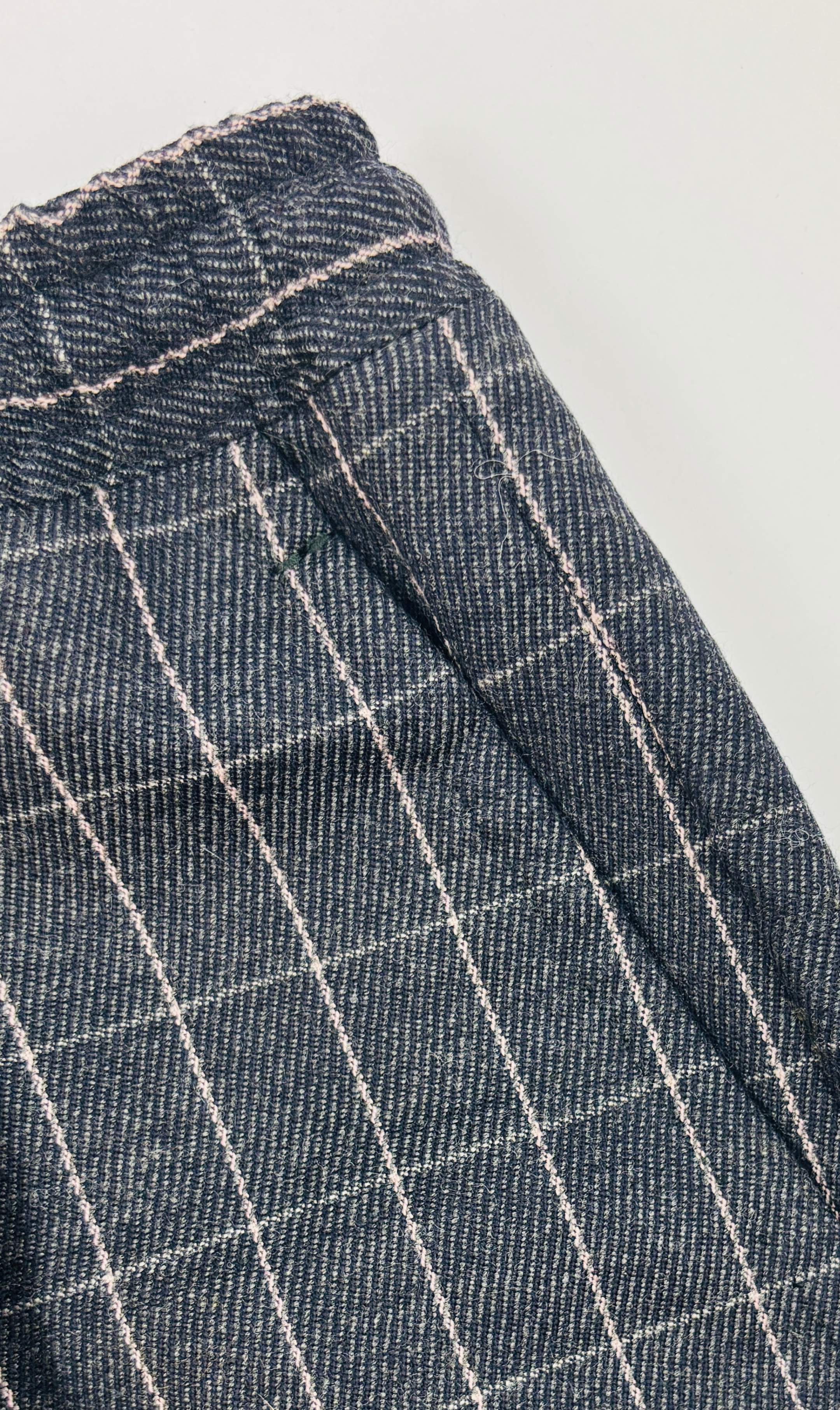Baggy Pants Handmade in Italy Wool Jogger Grey Checked