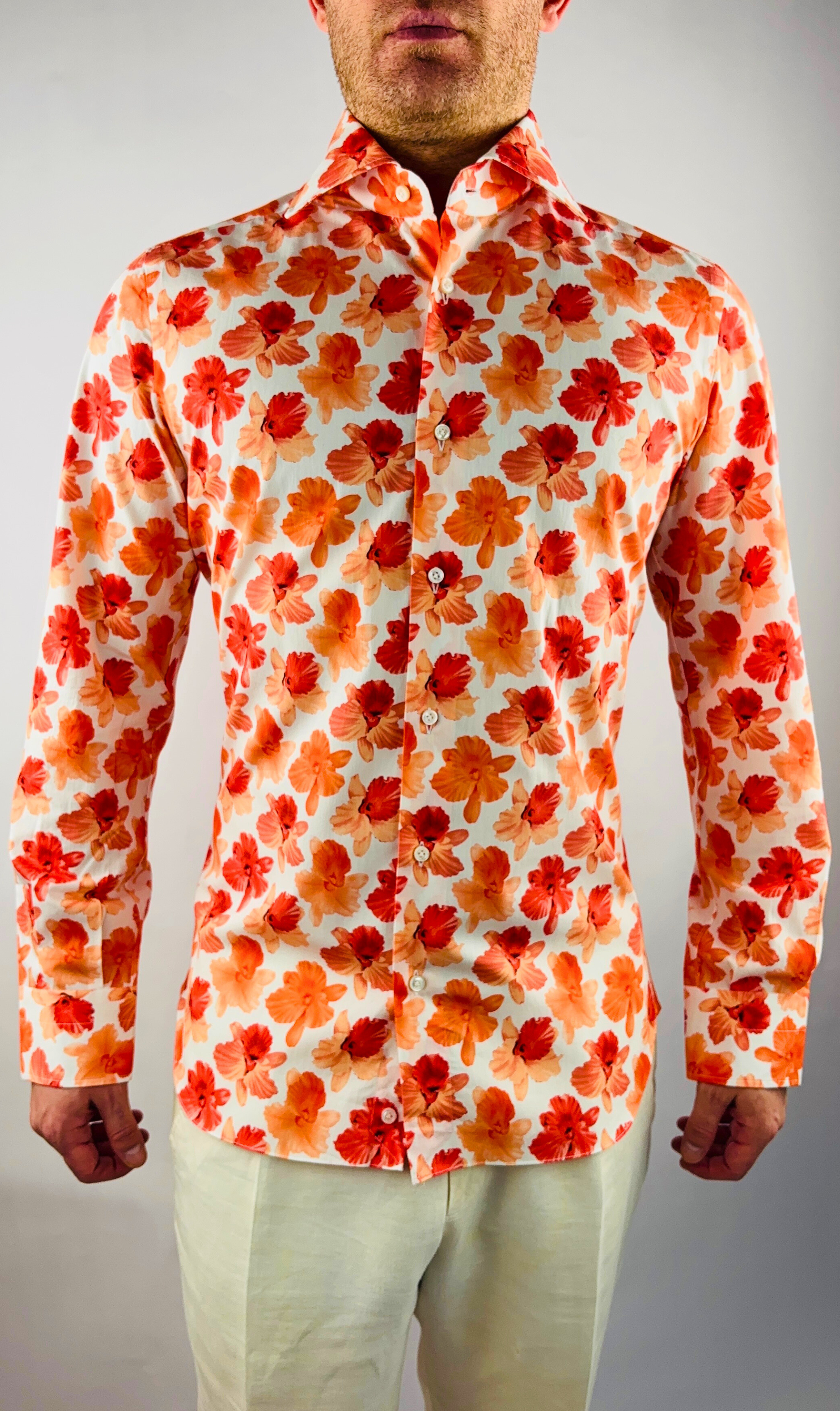 Shirt Handmade in Italy Slim Fit Hawaii