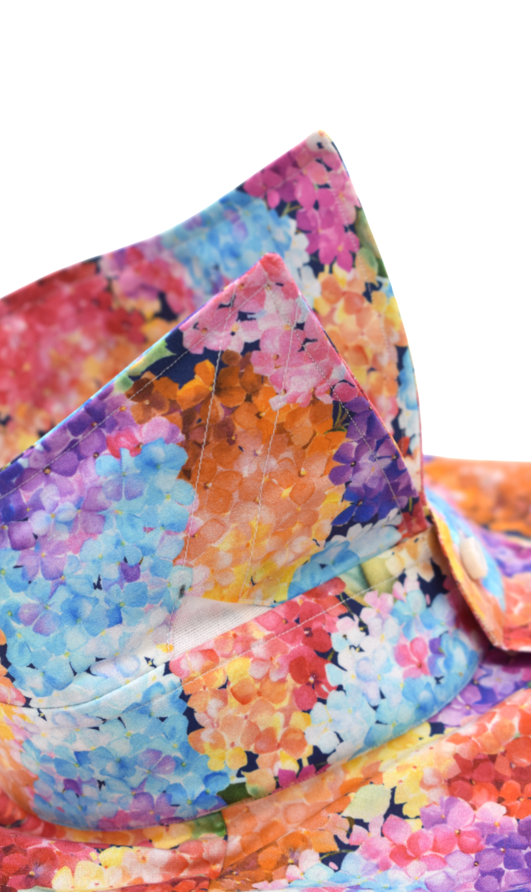 Hortensienprint Hemd Slim Fit