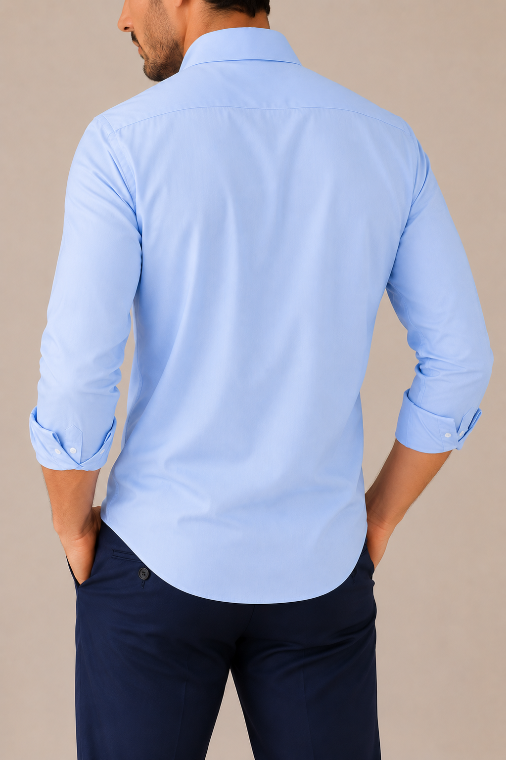 Vollzwirn Hemd Slim Fit Blau