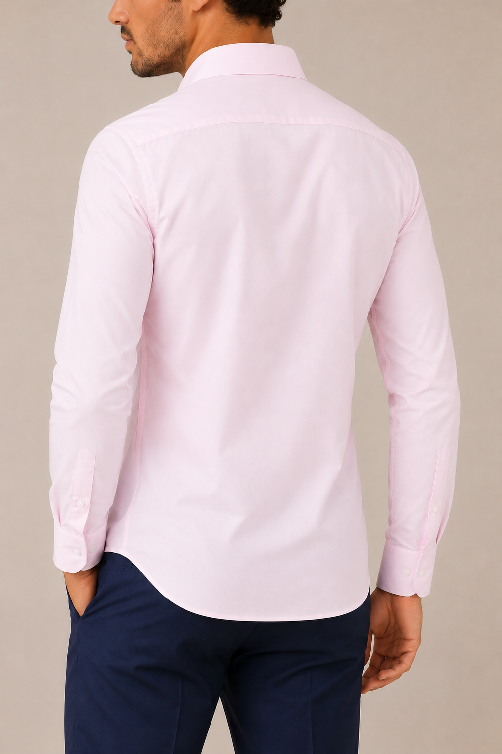 Vollzwirn Hemd Slim Fit Rosa