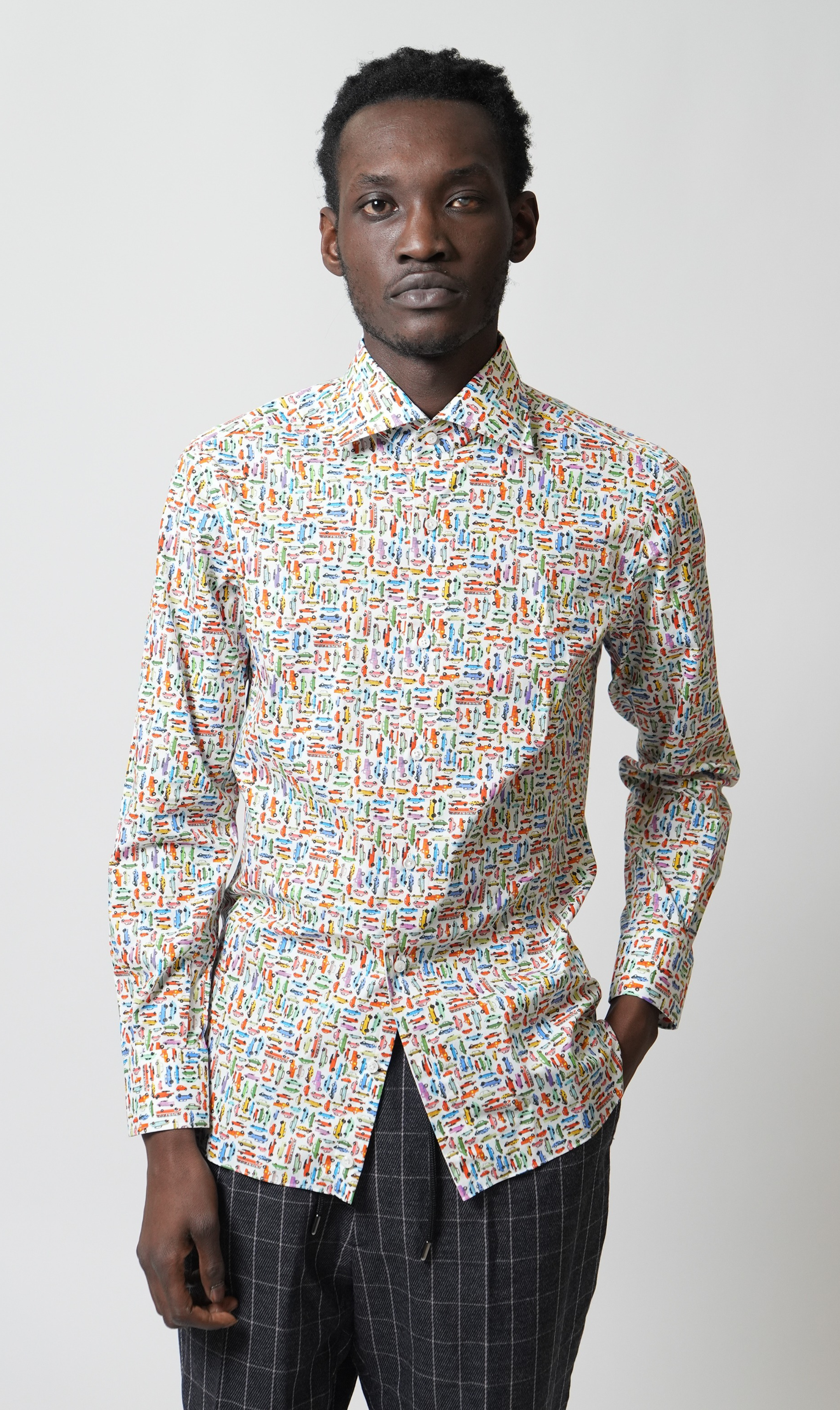 Autoprint Hemd Slim Fit