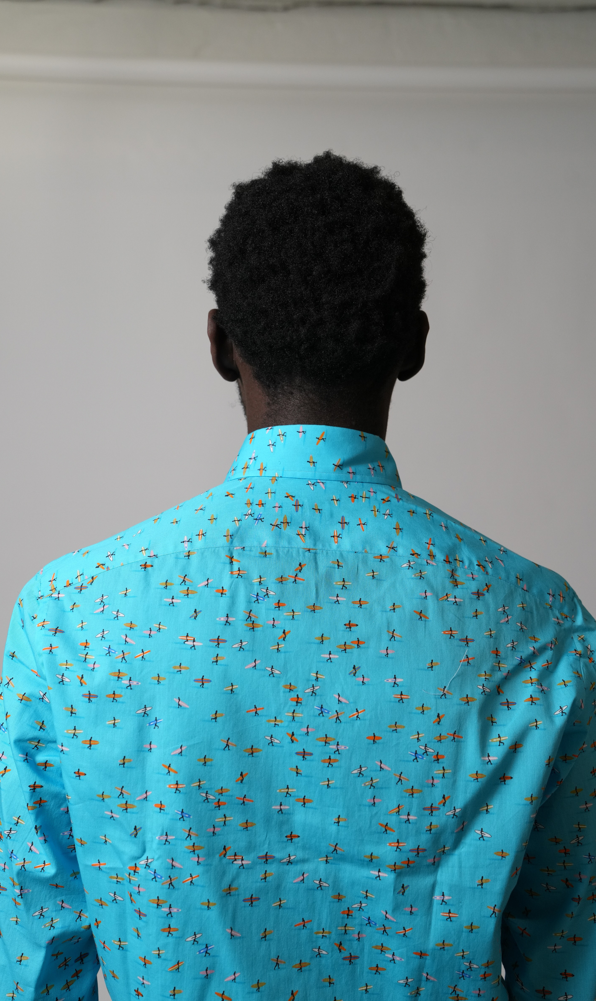 Surferprint Hemd Slim Fit Türkis