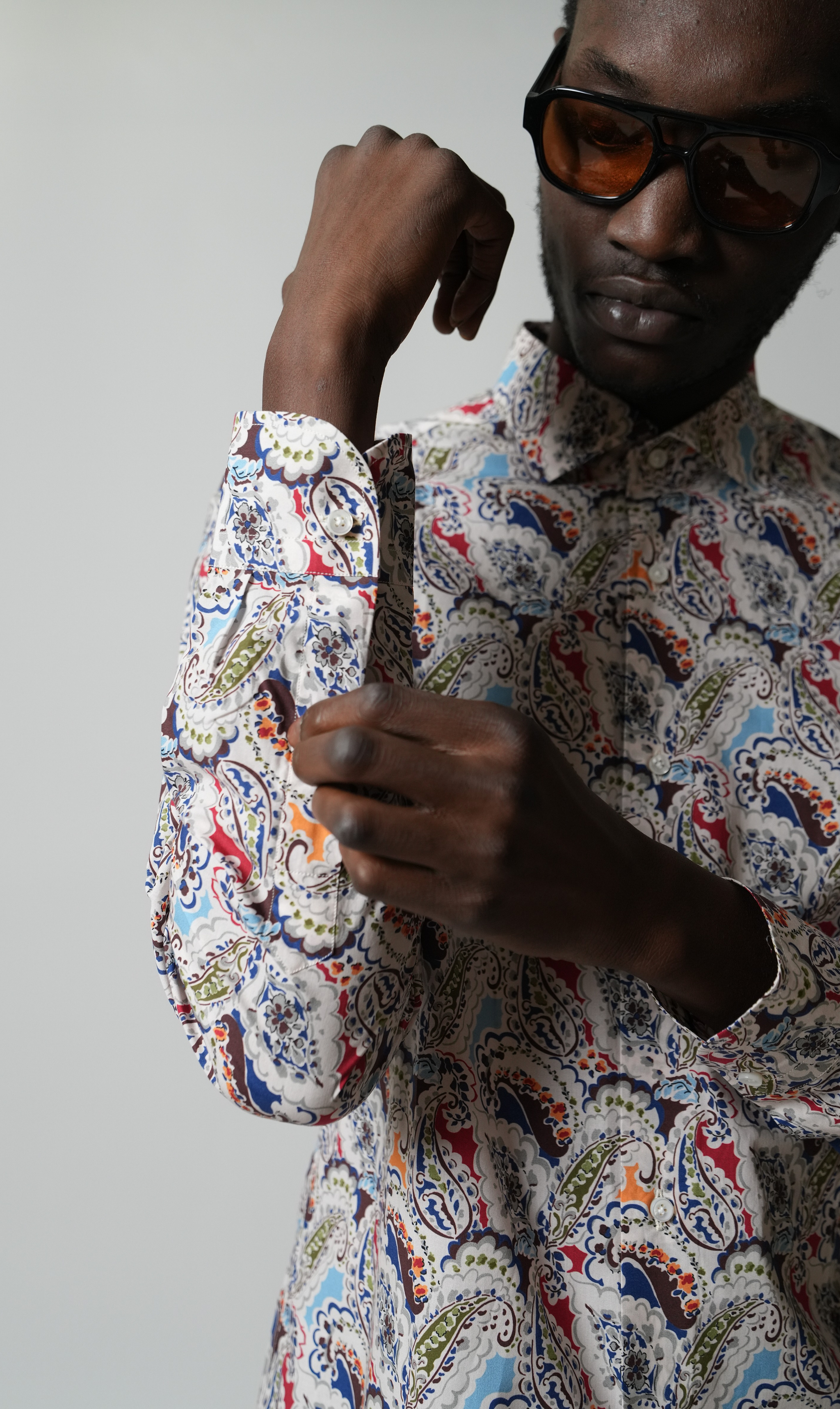 Paisley Hemd Super Slim Fit