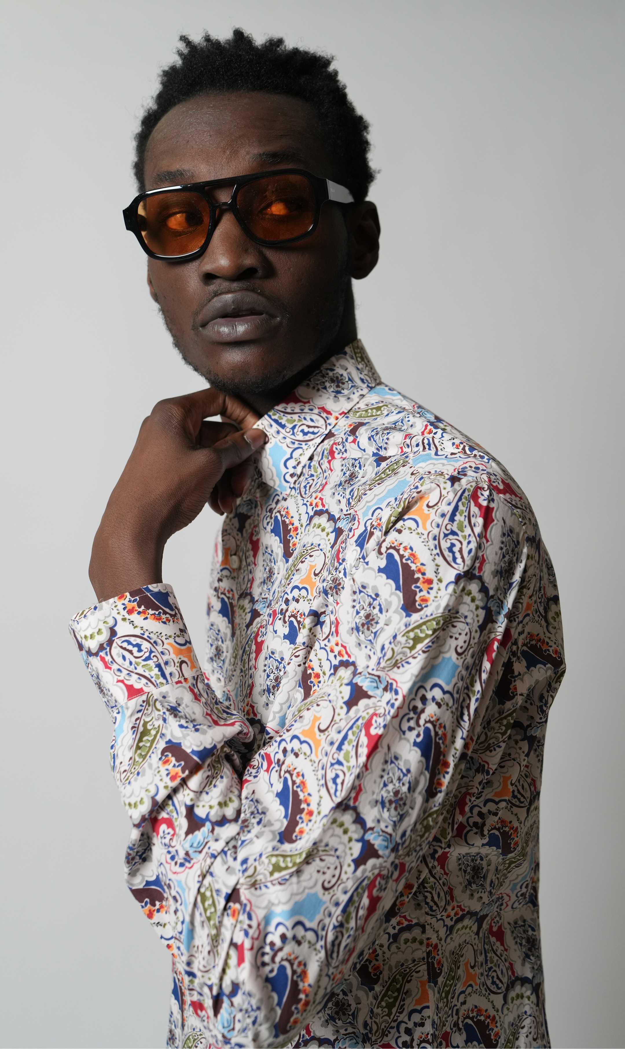 Hemd Handgemacht in Italien Super Slim Fit Paisley