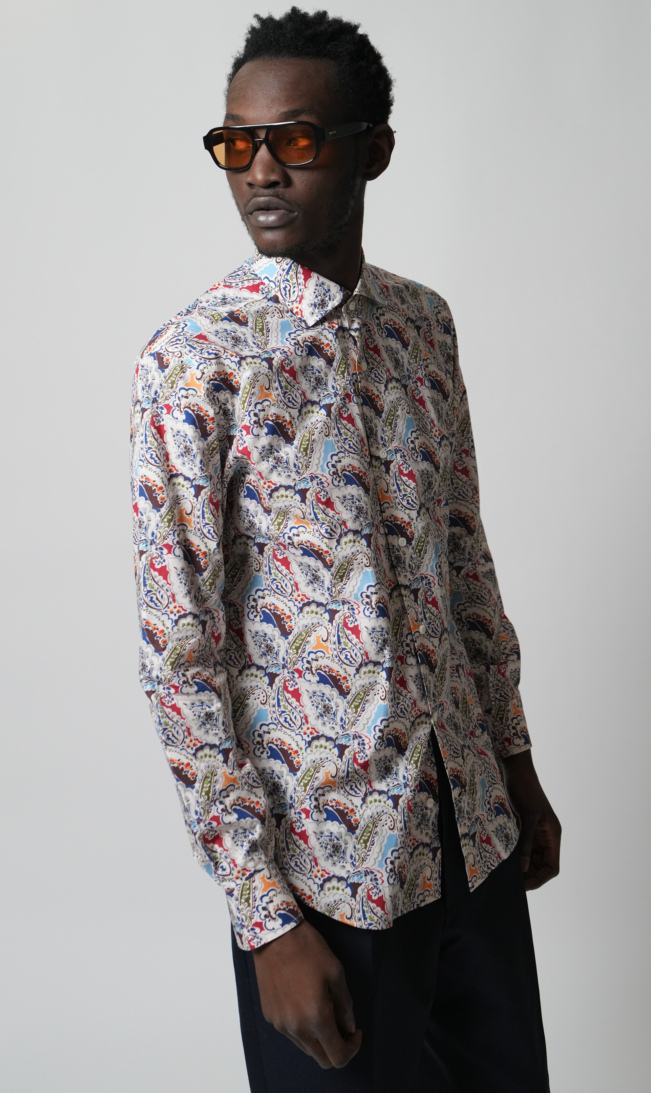 Paisley Hemd Super Slim Fit