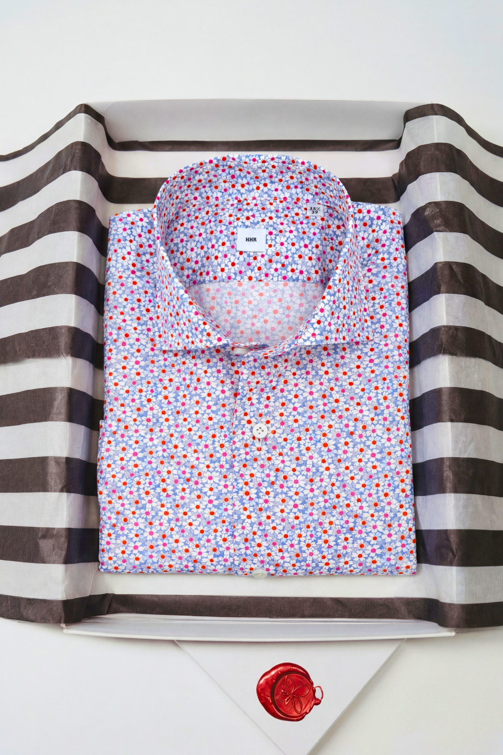 Daisyprint Hemd Super Slim Fit