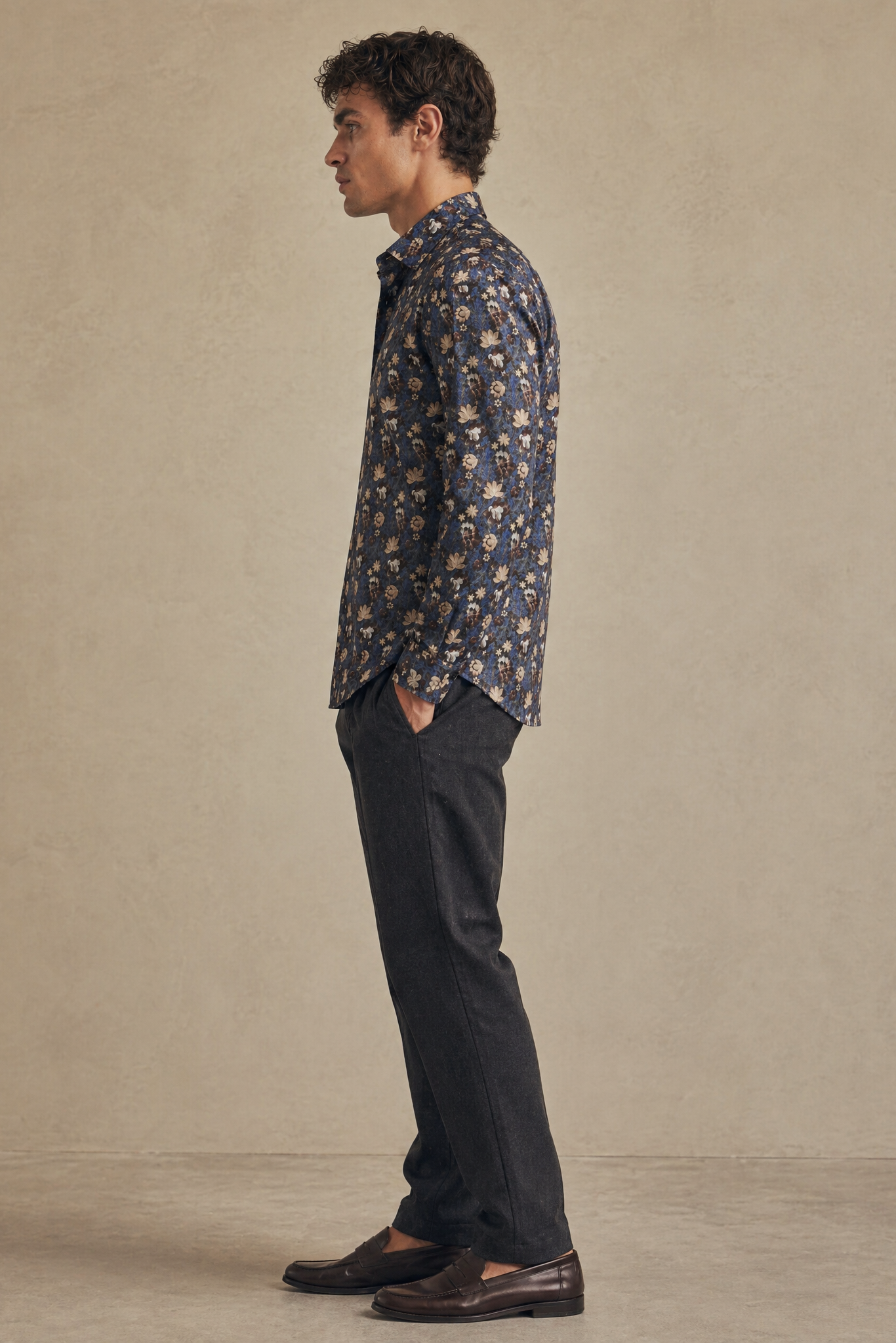 Blumenprint Hemd Regular Fit