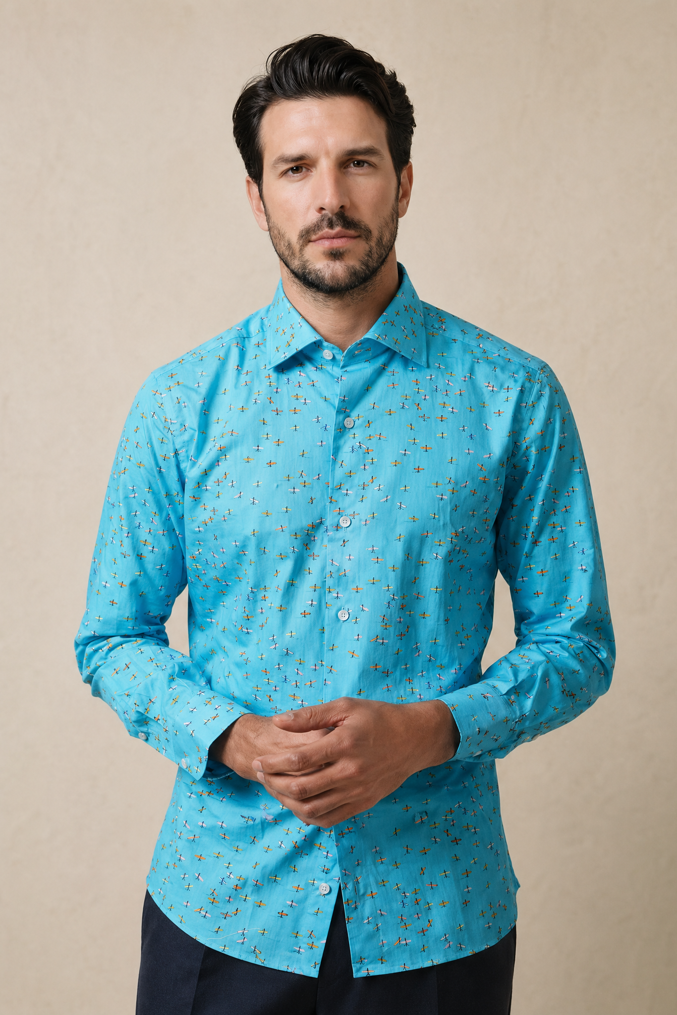 Shirt Handmade in Italy Slim Fit Surfer