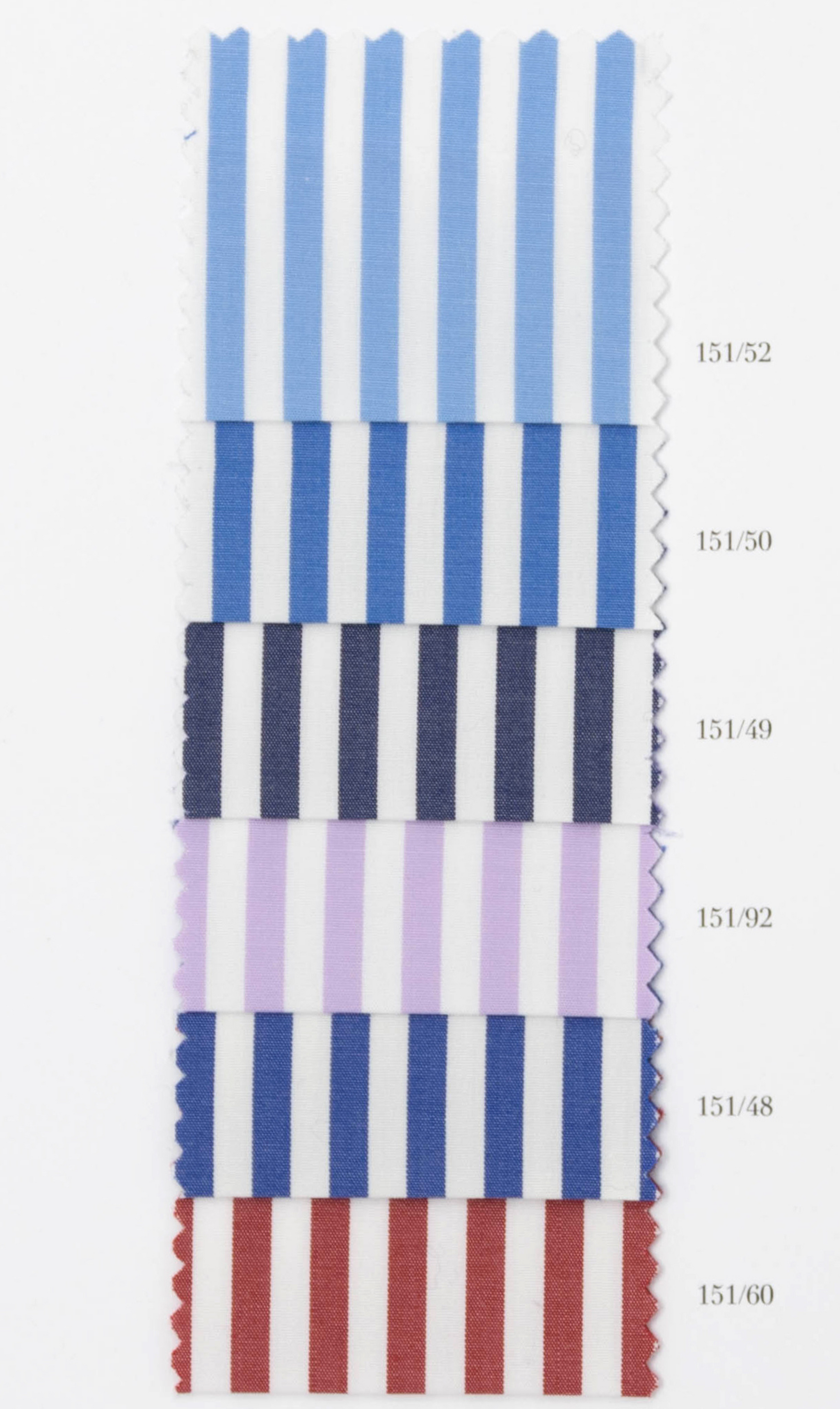 Bersini Sky 100/2 Vollzwirn 100% Baumwolle Handgemacht in Italien - Gestreift