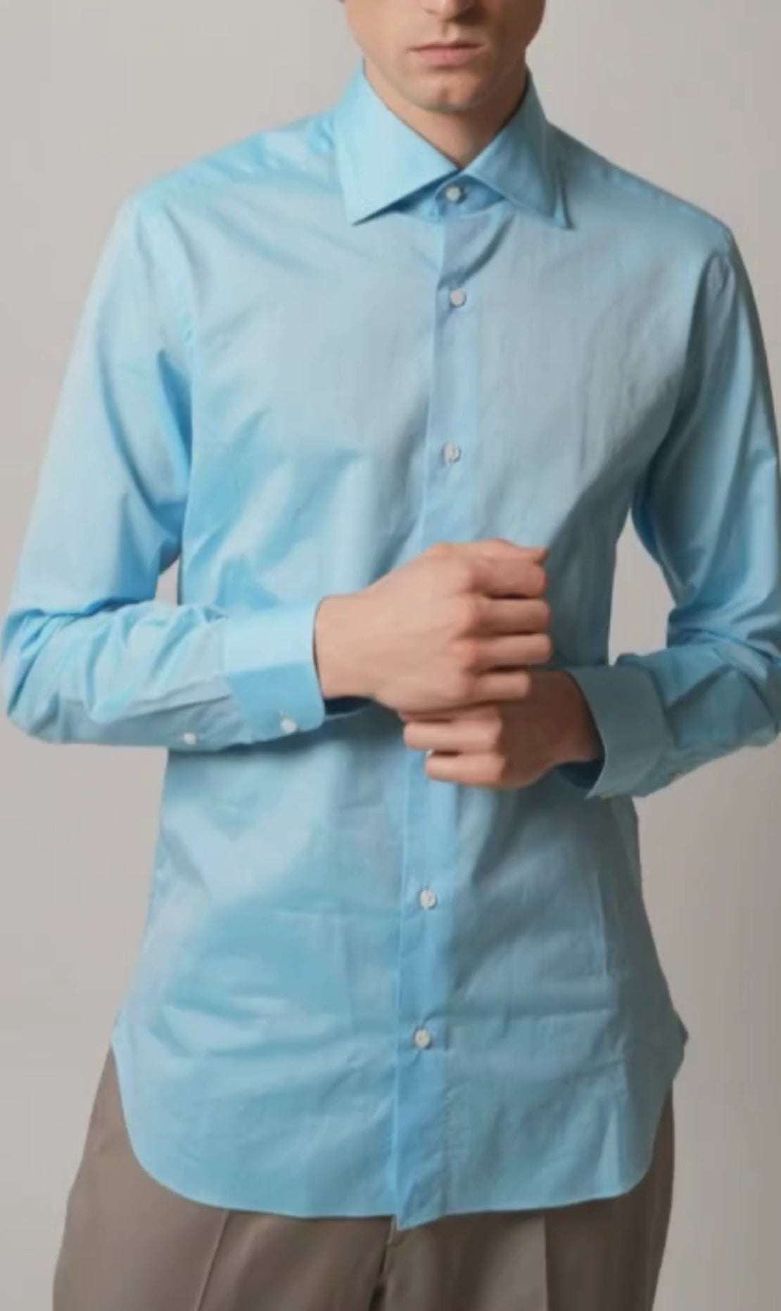 Vollzwirn Hemd Slim Fit Blau