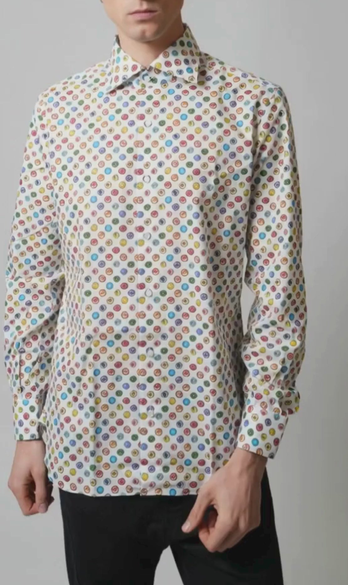 Knopfprint Hemd Slim Fit