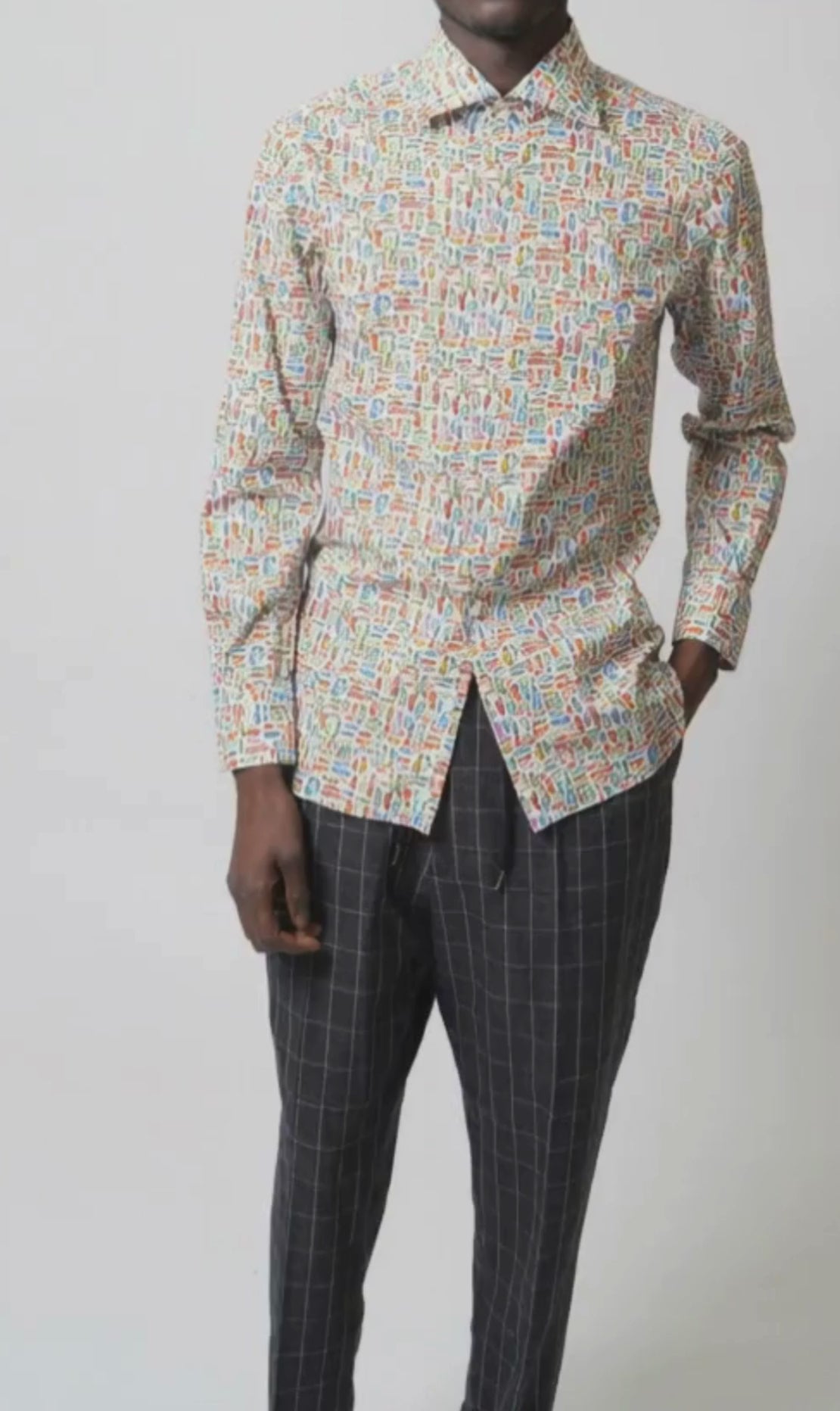 Autoprint Hemd Slim Fit