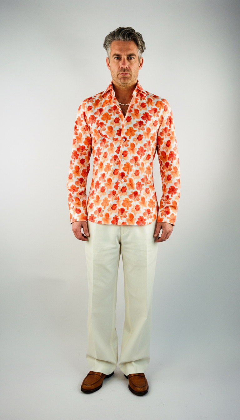 Shirt Handmade in Italy Slim Fit Hawaii